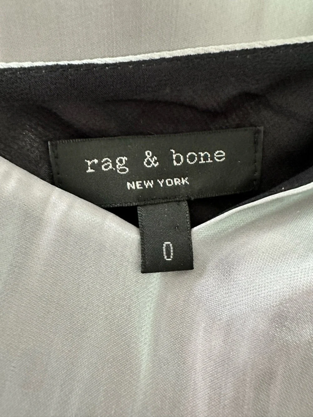 Rag & Bone Astrid Satin Slip Dress in Iridescent Silver Grey size 0 XS - Picture 5 of 5